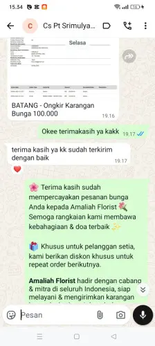 Testimonial Papan Bunga bojong leles