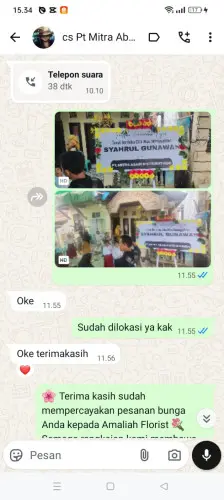 Testimonial Papan Bunga bojong leles